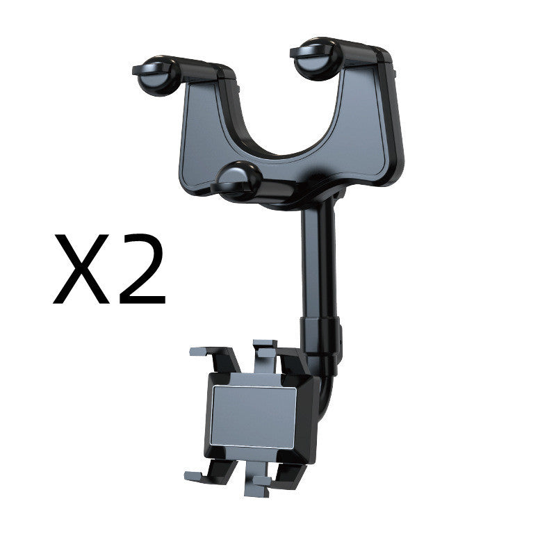Rearview Mirror Phone Holder For Cars Multifunctional 360 Rear View Mirror