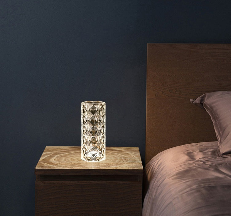 Nordic Crystal Lamp USB Table Lamps Bedroom Diamond Night Light