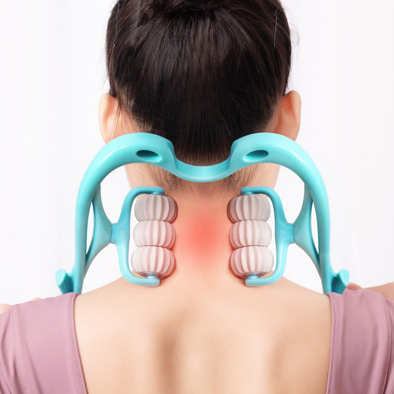 Multifunctional Manual Wheel Neck Massager and Massage Relieve Roller