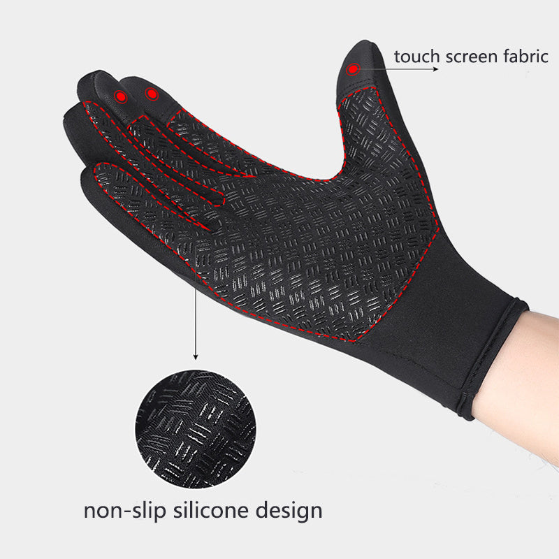 Winter Waterproof Sports Gloves With Fleece for Touch Screen Riding Motorcycle Sliding
