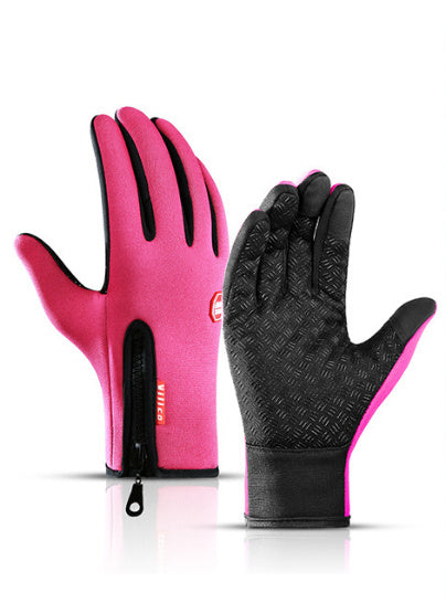 Winter Waterproof Sports Gloves With Fleece for Touch Screen Riding Motorcycle Sliding
