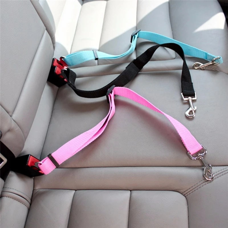 Adjustable Pet Cat Dog Car Seat Belt Pet Dog Harness Lead Clip Safety Lever