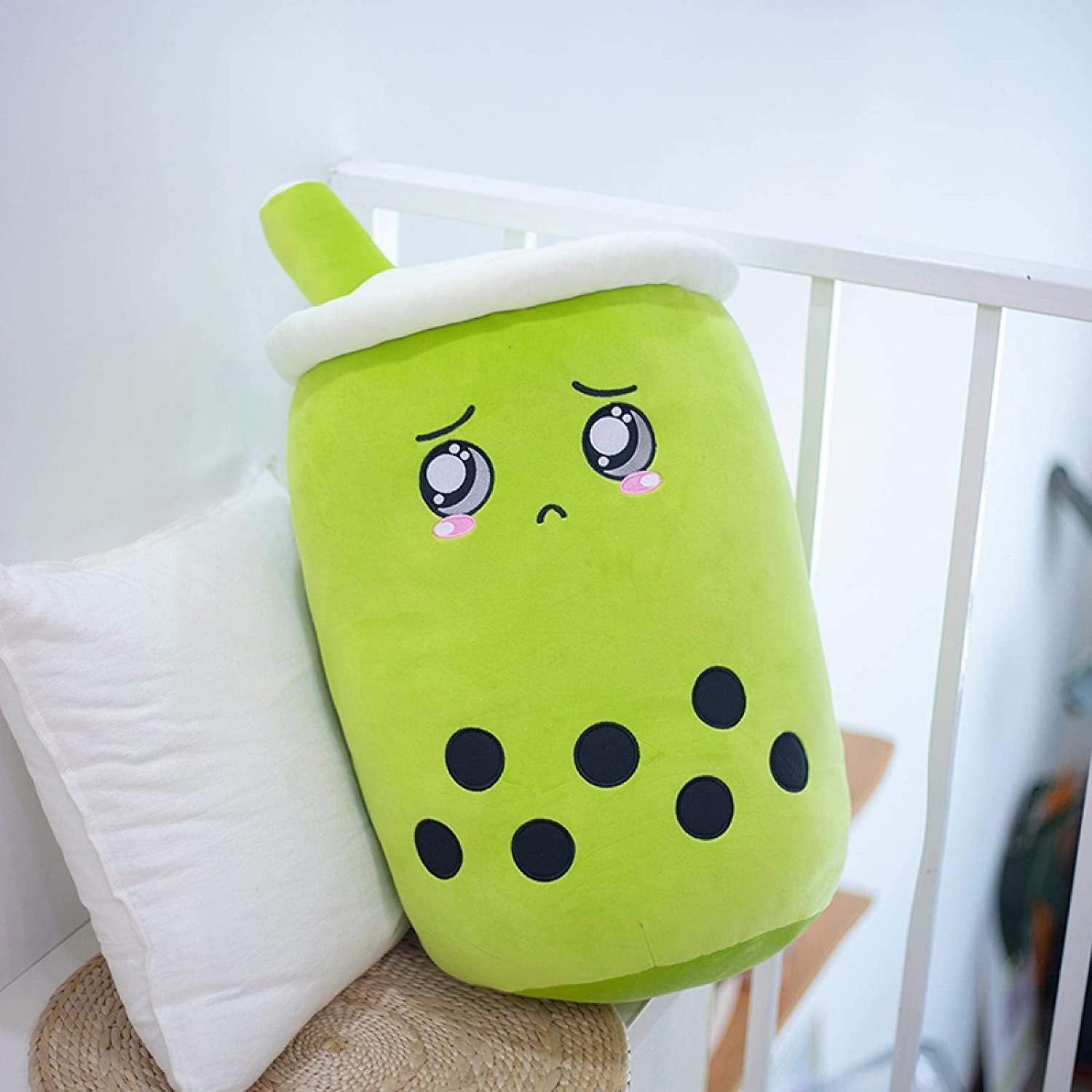 Cute Fruit Drink Plush Stuffed Soft Strawberry Milk Tea Plush Boba Tea Cup Toy