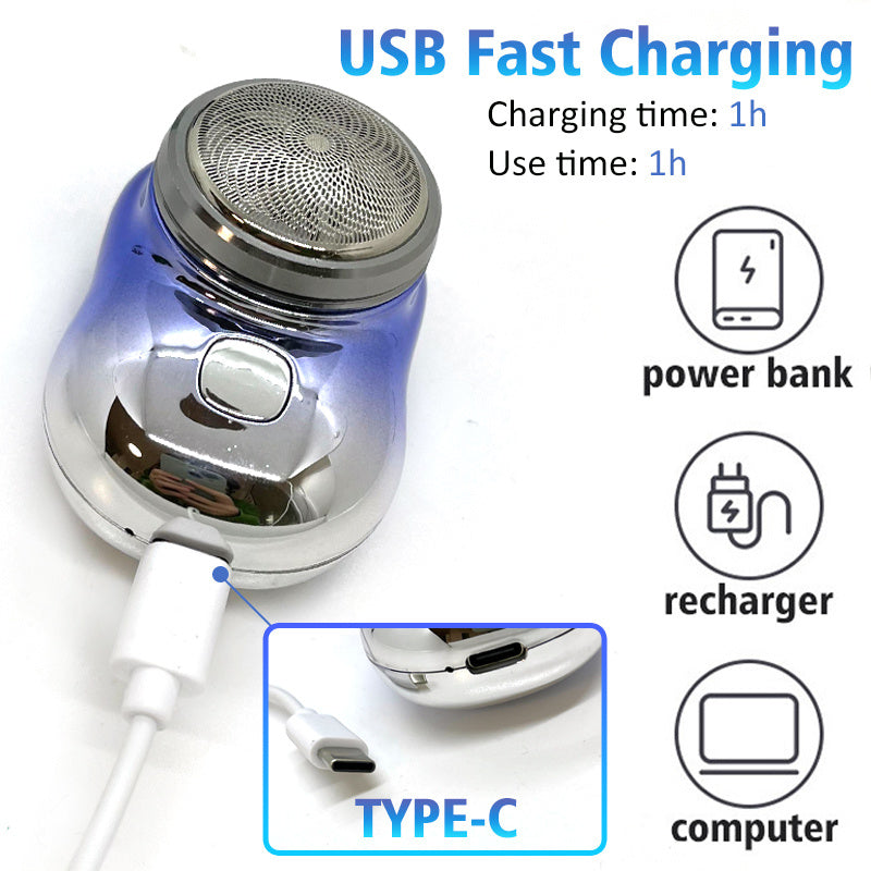 Mini Face Shavers Rechargeable USB Electric Shaver Wet & Dry Painless Small Size Machine Shaving For Men