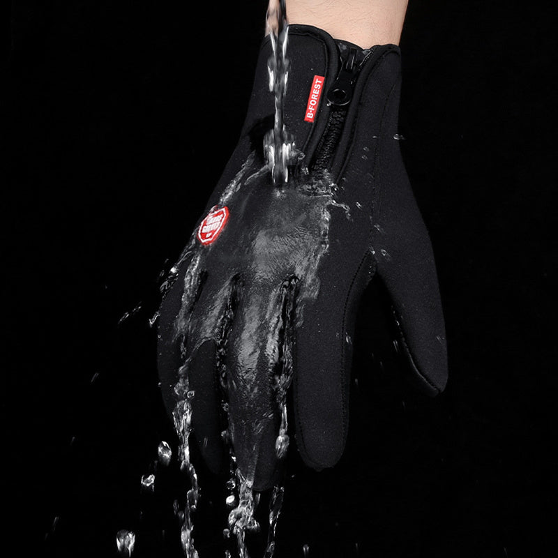 Winter Waterproof Sports Gloves With Fleece for Touch Screen Riding Motorcycle Sliding