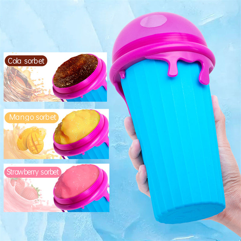 Slushy Cup Summer Squeeze Homemade Juice Water Bottle Quick-Frozen Smoothie Sand Cup