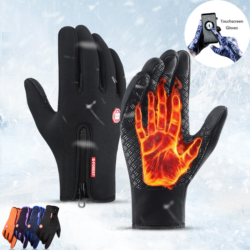 Winter Waterproof Sports Gloves With Fleece for Touch Screen Riding Motorcycle Sliding
