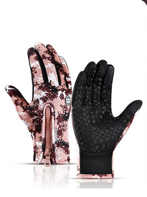 Winter Waterproof Sports Gloves With Fleece for Touch Screen Riding Motorcycle Sliding