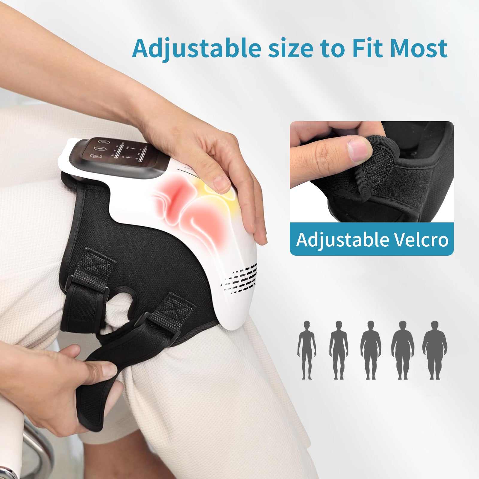 Intelligent Home Use Electric Heating Knee Massager Rechargeable Pain Relief Infrared Laser Vibration