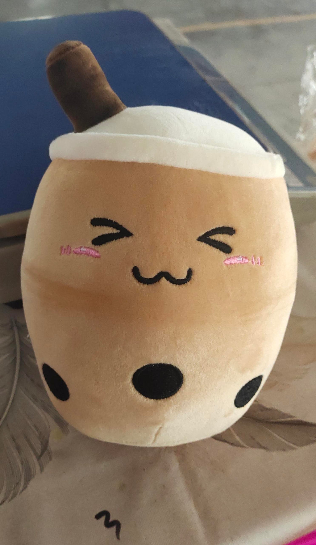 Cute Fruit Drink Plush Stuffed Soft Strawberry Milk Tea Plush Boba Tea Cup Toy