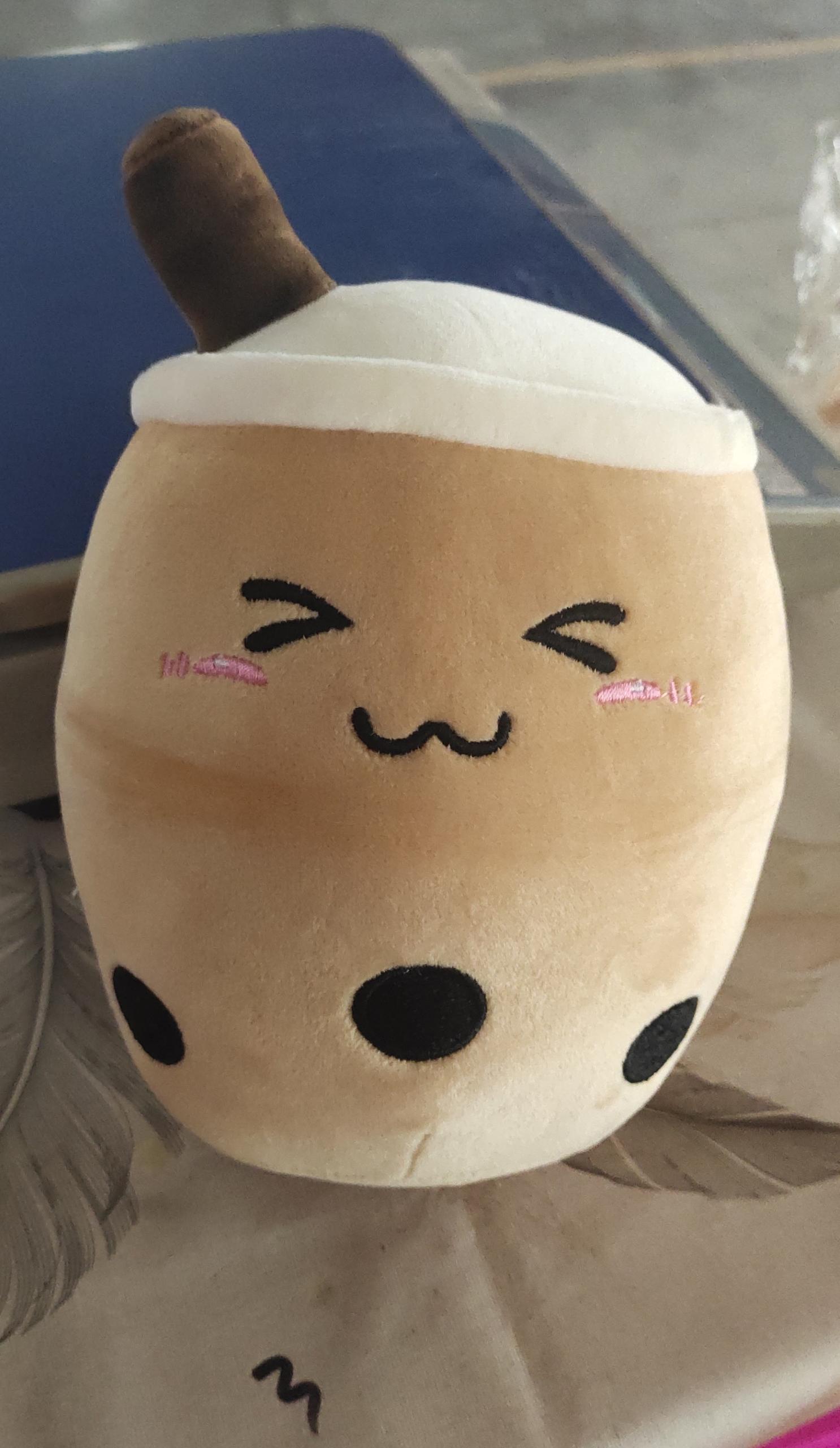 Cute Fruit Drink Plush Stuffed Soft Strawberry Milk Tea Plush Boba Tea Cup Toy