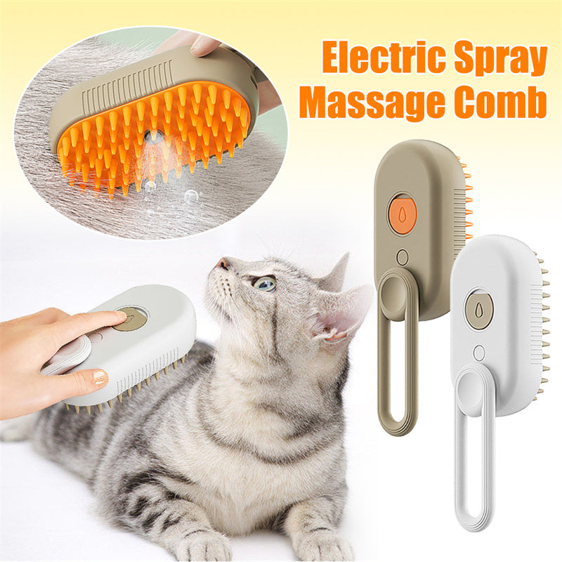Cat Steam Brush Steamy Dog Brush 3 In 1 Electric Spray Pet Grooming Comb Hair Removal