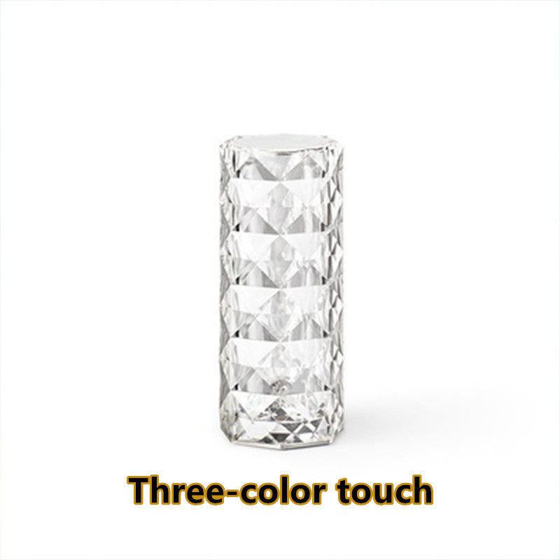 Nordic Crystal Lamp USB Table Lamps Bedroom Diamond Night Light