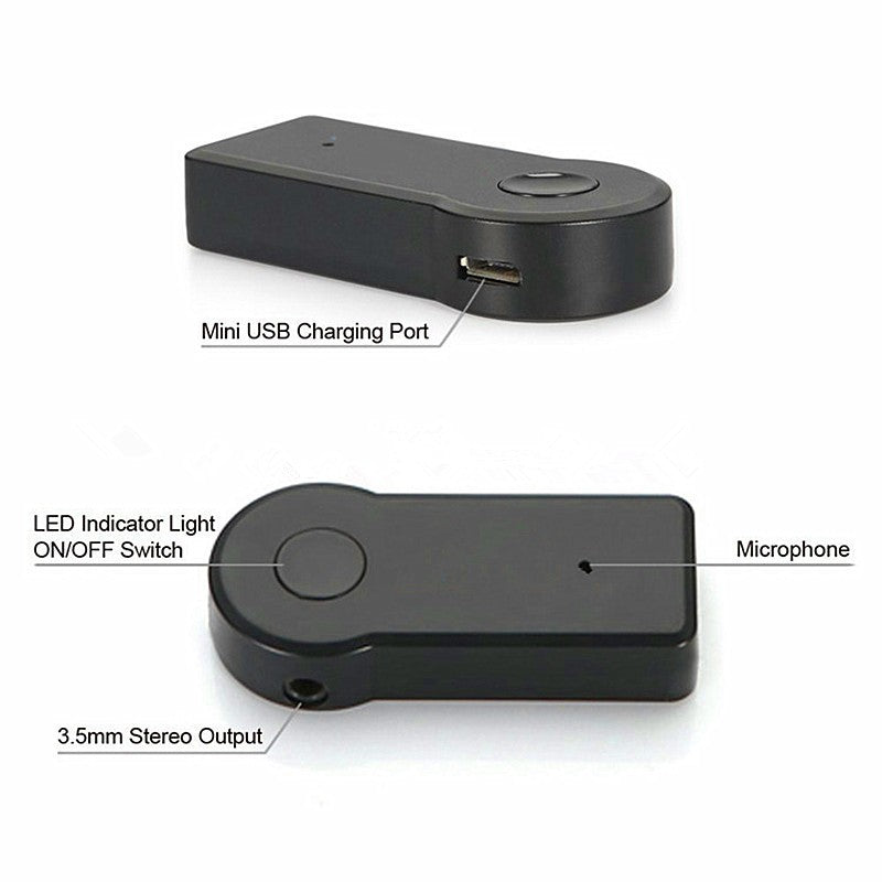 Handfree Car Bluetooth Music Receiver Universal 3.5mm Streaming