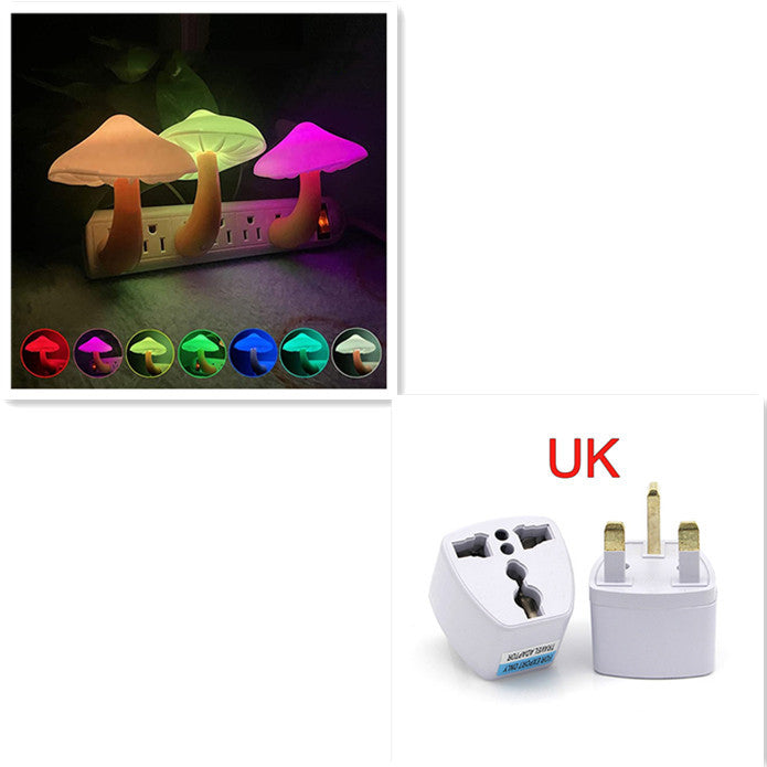 LED Night Light Mushroom Wall Socket Lamp Plug