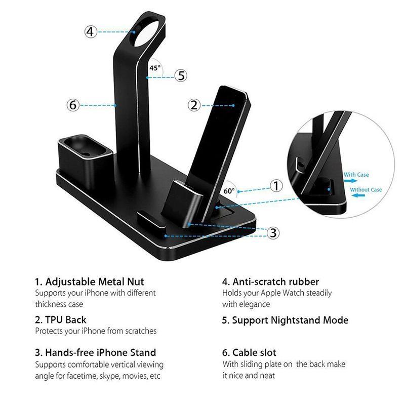 4 IN 1 iPhone Android Samsung Airpod Apple Watch Charging Dock Wireless Charging