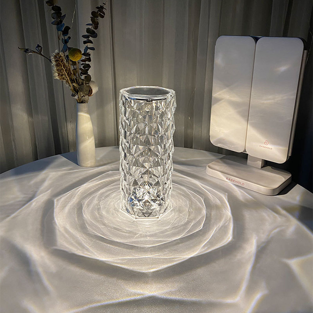 Nordic Crystal Lamp USB Table Lamps Bedroom Diamond Night Light