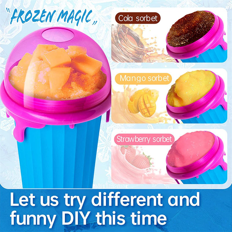 Slushy Cup Summer Squeeze Homemade Juice Water Bottle Quick-Frozen Smoothie Sand Cup