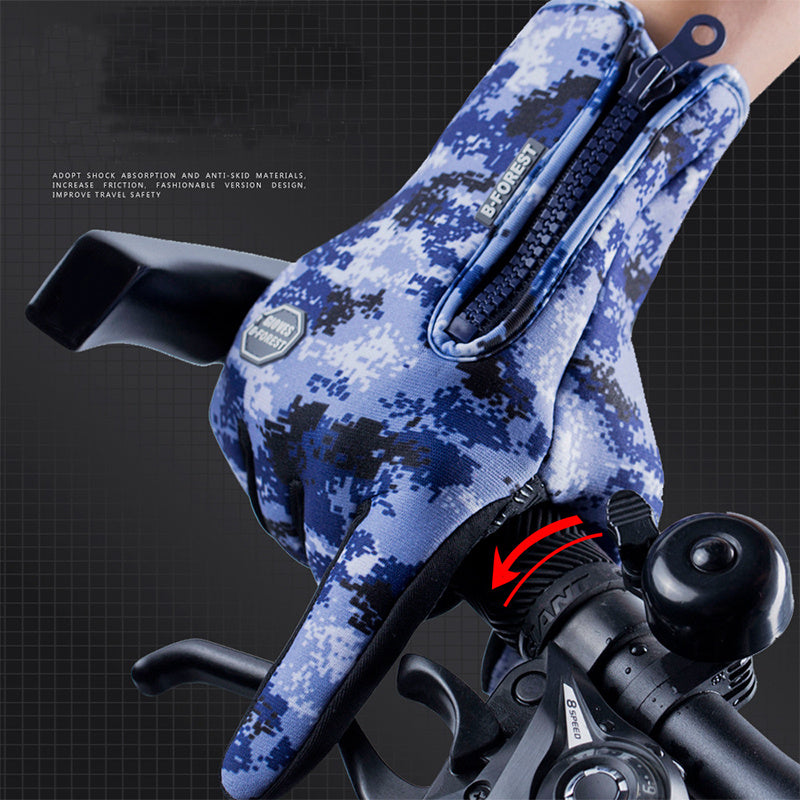 Winter Waterproof Sports Gloves With Fleece for Touch Screen Riding Motorcycle Sliding