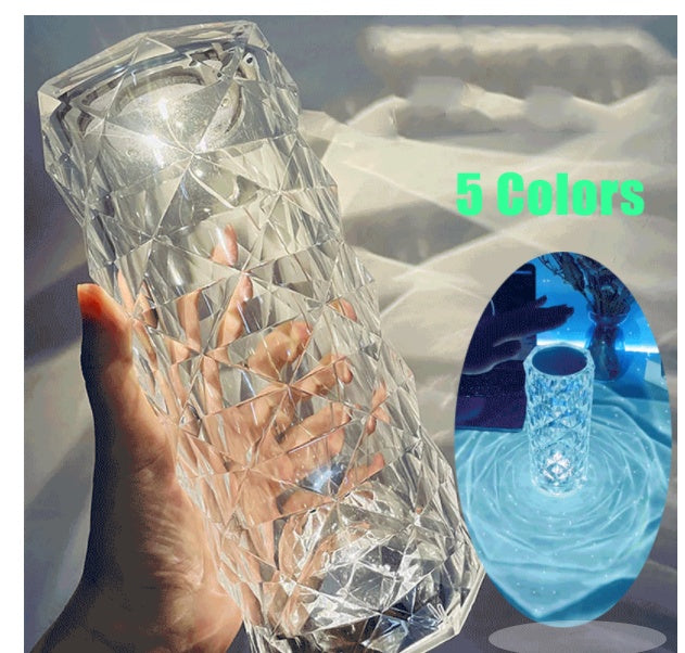 Nordic Crystal Lamp USB Table Lamps Bedroom Diamond Night Light