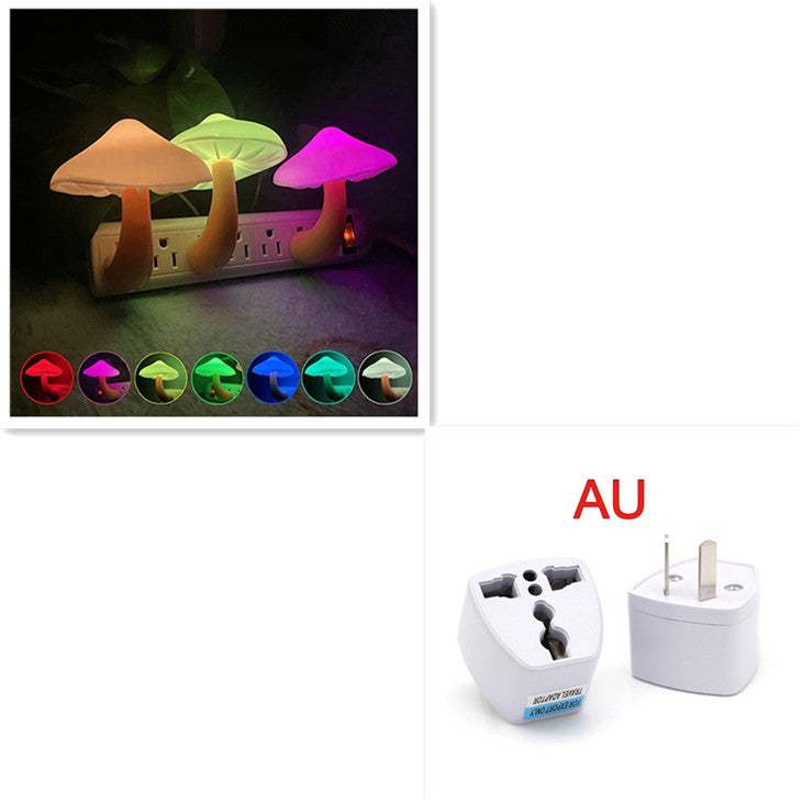 LED Night Light Mushroom Wall Socket Lamp Plug