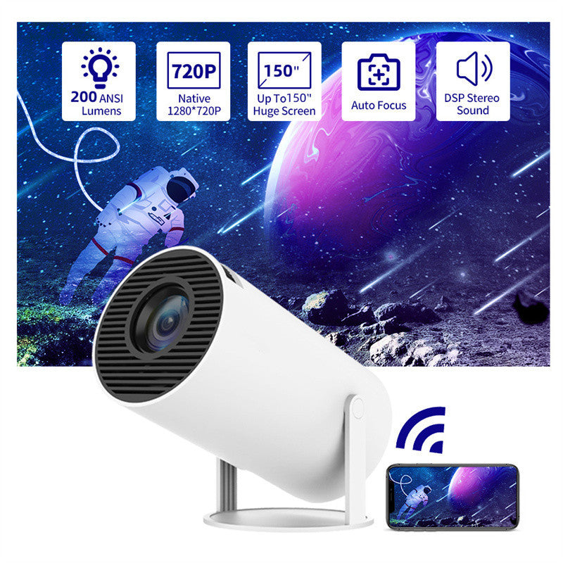 Portable Projector For Home Use 180 Degrees Angle Automatic Focus Home Video Projector