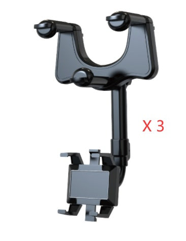 Rearview Mirror Phone Holder For Cars Multifunctional 360 Rear View Mirror