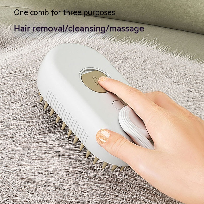 Cat Steam Brush Steamy Dog Brush 3 In 1 Electric Spray Pet Grooming Comb Hair Removal