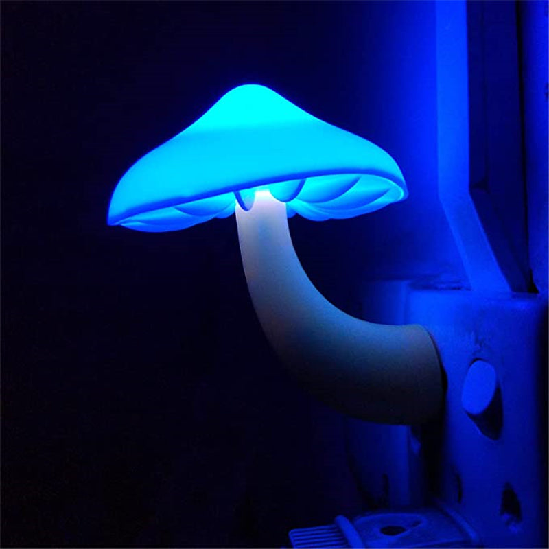 LED Night Light Mushroom Wall Socket Lamp Plug