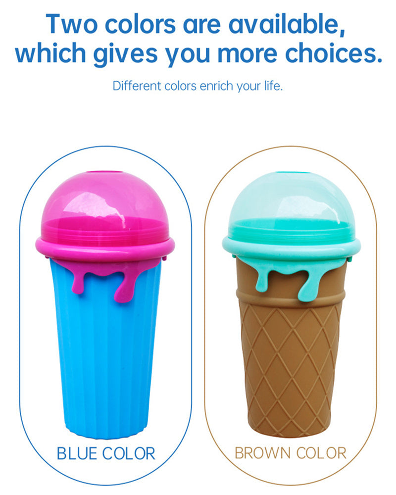 Slushy Cup Summer Squeeze Homemade Juice Water Bottle Quick-Frozen Smoothie Sand Cup
