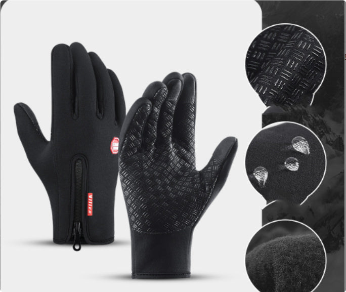Winter Waterproof Sports Gloves With Fleece for Touch Screen Riding Motorcycle Sliding