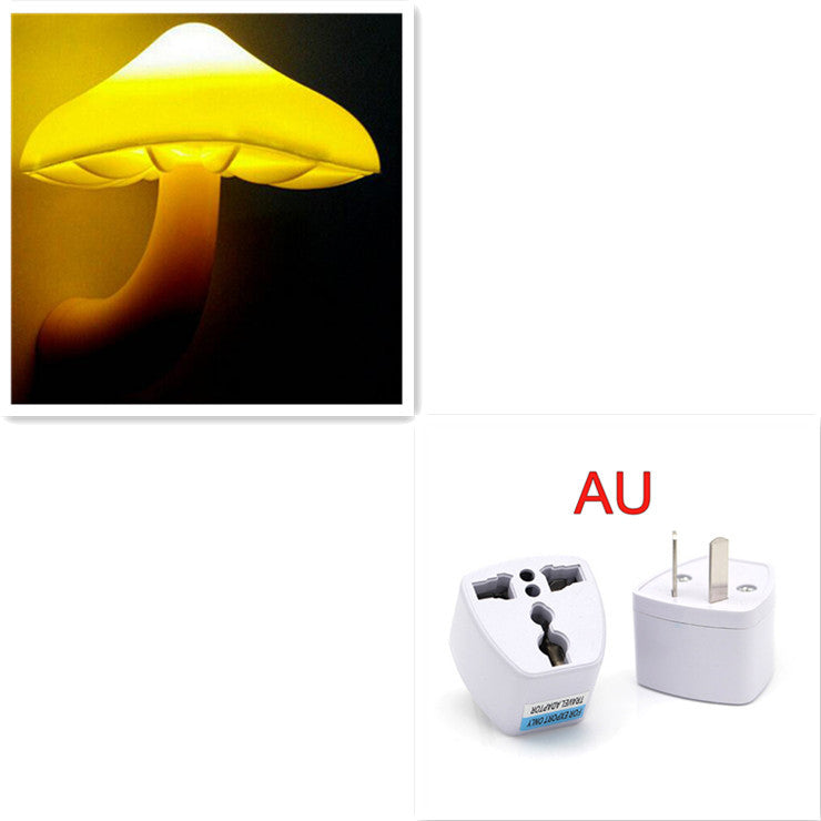 LED Night Light Mushroom Wall Socket Lamp Plug