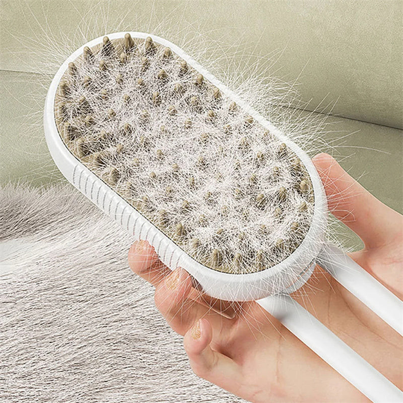 Cat Steam Brush Steamy Dog Brush 3 In 1 Electric Spray Pet Grooming Comb Hair Removal