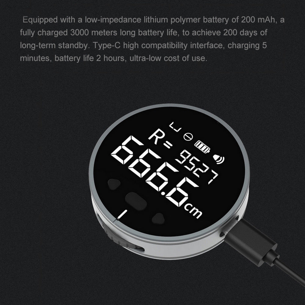 Distance Measuring Instrument Electronic Measuring Ruler Tape Measure with High Definition Digital LCD High Precision Electron Tool