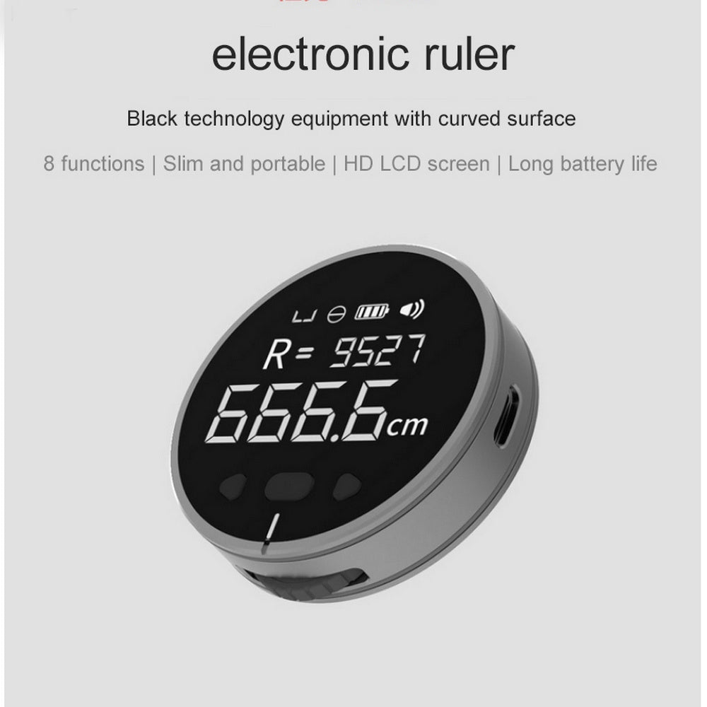 Distance Measuring Instrument Electronic Measuring Ruler Tape Measure with High Definition Digital LCD High Precision Electron Tool